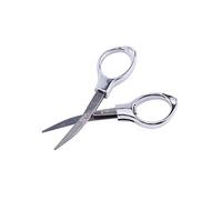 Forbici pieghevoli Mini forbici pieghevoli portatili Forbici pieghevoli in acciaio inossidabile Portachiavi pieghevole Forbici Pacchetto di carte blister Forbici da viaggio portatili(Argento)