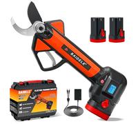 Forbici Potatura a Batteria 32mm, Progressivo Forbice Potatura a Batteria, Dotato di Schermo LCD e 2 x 2,6 AH Batterie Al Litio, 8-10 Ore Lavorative, Adatto a Negozi di Fiori, Frutteti e Giardini