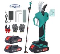 Forbici Potatura a Batteria con Asta Telescopica, 40 mm Forbici Potatura Elettriche,con 2x2000 mAh Batteria,Cesoie a Batteria per Potatura Adatto per Frutteto,Giardino,Fattoria