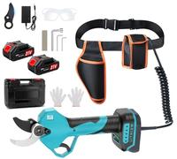 Forbici Potatura a Batteria, con Marsupio e Cavo di Prolunga, Apertura Massima Della Lama 50 mm, Batteria SK7 da 21V 2*2000mAh, Forbici da Potatura con Motore Brushless per Giardinaggio, Alberi Frutto