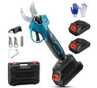 Forbici Potatura a Batteria Professionali, con 2x2000mah Batterie, LCD Display, 15-30 Mm, Motore Brushless, Set Giardinaggio, Kit Potatura a Batteria per Frutteto, Giardino, Fattoria