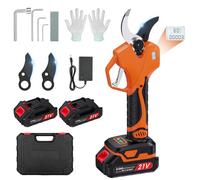 Forbici Potatura Elettriche 40mm con Batteria 2 *2000mAh, Funzionano Ininterrottamente per 6-7 Ore, Adatte per Frutteto, Giardino e Fattoria