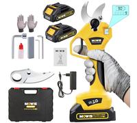 Forbici Potatura Elettriche, MOWIS Forbici Potatura a Batteria Professionali 30mm, 2 x 2000mAh batteria con LCD Display, Electric Pruning Shears da potatura, per Frutteto,Giardino,Fattoria, Vigneto