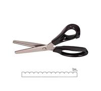 Forbici professionali con lama ondulata in acciaio inox, forbici da sartoria, seghettate e smerlate, per cucire, taglio curvo per pelle, tessuto, carta, multiuso. scalloped 3mm