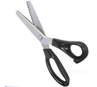 forbici professionali con lama ondulata in acciaio inox, forbici da sartoria, seghettate e smerlate, per cucire, taglio curvo per pelle, tessuto, carta, multiuso ((smerlato 10 mm)