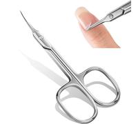 Forbici Professionali per Cuticole a Punta Sottile e Curva - Manicure in Acciaio Inossidabile - Forbicine per Unghie