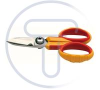 Forbici professionali per elettricista con lame dritte microdentate acciao inox