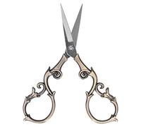 Forbici retrò europei in acciaio inossidabile in acciaio inossidabile forma fai -da -te vintage piccoli utensili da taglio da ricamo per ricami artigianali di cucitura artistica (Bronzo)