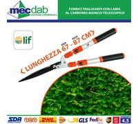 Forbici Tagliasiepi Con Lama Al Carbonio Manico Telescopico 67 - 87 Cm Lif