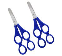 Forbici Terapeutiche 4-Anelli, Forbici Madre-Bambino con Doppio Manico per Apprendimento per Bambini, Terapista, Blu, 2 Pezzi
