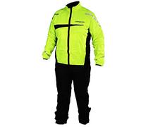 Forbikes 50-0121XXL Tuta antiacqua divisibile ventilata, regolabile - impermeabile 10.000mm, colore giallo fluo/nero TG.XXL