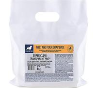 Forbury 1kg Base per Sapone di glicerina Senza SLS Transparente, Base per Saponette, Melt And pour (Sciogli e Versa), Super Clear Transparent PRO