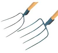 Forca 4 denti per fieno o letame con manico in legno â€“ Papillon