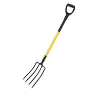 Forca da Giardino da 46 Pollici con 4 rebbi, Impugnatura a Y, forca da Giardino Resistente e Versatile per Giardinaggio, Compost, vangatura e dissodamento del Terreno