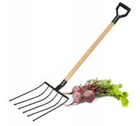 Forca da giardino KADAX con manico in legno, 6 denti