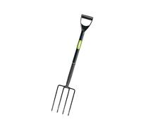 Forca da scavo da giardinaggio, forca da scavo professionale per giardino con impugnatura morbida a D, resistente forchetta da giardino in acciaio al carbonio e impugnatura in PVC