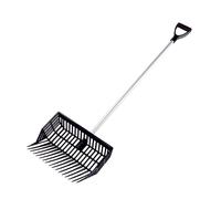 Forca da scuderia in plastica a cestello e manico in alluminio impugnatura in pl
