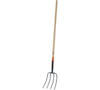 Forca Letame Forcone Forcella per Compost 4 Denti 135cm - Stabile & Ergonomico