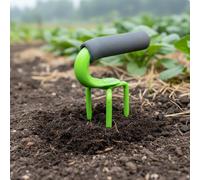 Forca Manuale a Tre Punte Acciaio Al Manganese Forca da Giardino a Tre Punte