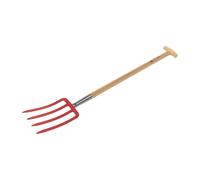 Forca vanga LUX-TOOLS con 4 denti e manico 85 cm Rosso