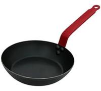 Force Blue De Buyer 5305.24 Acciaio Blu Padella, 24 cm di Diametro, Manico Rosso