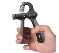 Force per dispositivo di allenamento regolabile per la presa manuale per avambracci (11-130 libbre), contatore digitale, esercizio del polso | Per la palestra, adulto