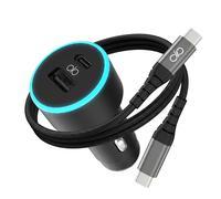 Force Power, Caricatore da Auto USB-A / USB-C 65W con Cavo USB-C Ricarica Rapida