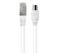 Force Power, Cavo TV coassiale 9,52 mm maschio a Ethernet Rj45 maschio 2 m