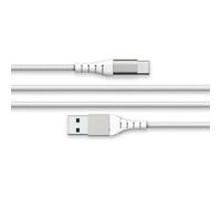 Force Power, Cavo USB A/USB C rinforzato 3 m - 3 A Bianco, Bianco