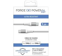 Force Power Cavo USB C a C Rinforzato 1,2 metri Bianco