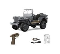 ForceAero Scala 1/10 Off-Road RC Rock Crawler, 2.4G 4WD Military Remote Control Monster Truck con luci a LED, interni fai da te e portata 50 m per gli appassionati
