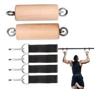 Forceau de poignée à main, poignées de entraînement - 2 x poignée de traction en bois ,accessoires de fitness à maison, poignées d'entraînement extérieur portable pour les hommes les femmes