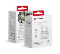 Forcell Auricolare Bluetooth Master Pro White Per Htc Wildfire E5 Plus Oppo F29