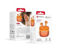 Forcell Auricolare Bluetooth Pulse Air Stereo F-audio Enc Orange Per Tcl K70 Se