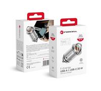 Forcell Caricabatterie F-energy Auto Fast 20w Dual Per Xiaomi Mi 9 Lite Pro 5g