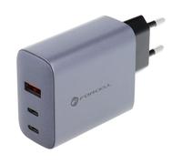 FORCELL CARICABATTERIE FAST TRIPLO CHARGING GAN VT-42B 65W 2X USB-C + US 7930E1A