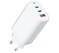 Forcell Caricabatterie Gan Pd65w 1x Usb + 2x Usb-c 65w Per Realme P4x Tcl 60 Se