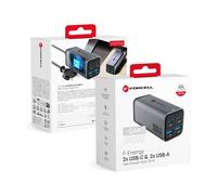 Forcell Caricabatterie Gan3 Vt-49 100w 2x Usb-c 2x Usb Per Tcl 30 Se V 5g Xe Xl