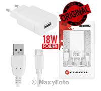 FORCELL CARICABATTERIE IMPULSE DI RICAMBIO CON CAVO TYPE-C 18W WHITE 7961B9A