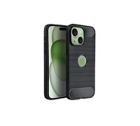 FORCELL Forcell Carbon Capa/Bolsa per Apple Apple iPhone 15, Black