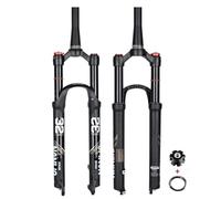 Forcella Ad Aria for Bici 26/27,5/29 Pollici MTB Forcella Ammortizzata 1-1/8" Dritto /Conique Freno A Disco Forcella Anteriore Corsa 120 Mm 9 X 100 Mm QR Manuale/Remoto Forcelle(Tapered-manual,26")