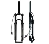 Forcella Ammortizzata Ad Aria 26/27.5/29in Mountain Bikes QR 9mm Telecomand | Corsa 120mm Forcella A Corona Singola 1-1/8" Tubo Dritto Freno A Disco Lega Di Alluminio Magnesio