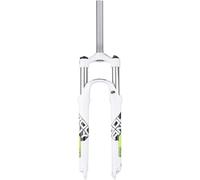 Forcella Ammortizzata Per Bicicletta 26/27,5/29 Pollici Tubo Dritto 1-1/8 Molla Meccanica Forcelle Anteriori MTB 9 Mm QR 100 Mm Aperta Per Freno A Disco Con Corsa Da 105 Mm,White green,27.5inch