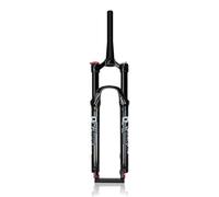 Forcella Ammortizzata per Mountain Bike 26/27,5/29 MTB Doppia Aria Escursione 120 mm Regolazione del Ritorno Freno a Disco Dritto/Conico Anteriore QR 9 * 100 mm Blocco Manuale (Nero Conico, 26'')