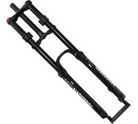 Forcella Ammortizzata per Mountain Bike 26/27,5/29 '' MTB Forcella Pneumatica Escursione 160 Mm 1-1/8 Forcella A Doppia Corona Diritta Estensione Blocco Manuale Regolabile QR 9 Mm, No Damping, 29in
