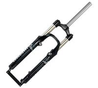 Forcella Ammortizzata per Mountain Bike 26'' Freno a Disco V Molla Meccanica Anteriore QR 9x100mm Escursione 110mm 1-1/8'' Sterzo Dritto Senza Filettatura (Grigio)