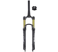 Forcella ammortizzata per mountain bike, corsa 120 mm, asse QR, tubo conico 1 1/8, blocco manuale remoto per guida XC