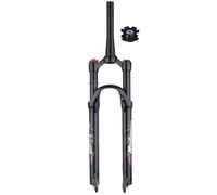 Forcella ammortizzata per mountain bike, corsa 120 mm, asse QR, tubo conico 1 1/8, blocco manuale remoto per guida XC