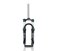 Forcella Ammortizzata per Mountain Bike da 20-24 Pollici, Escursione 100 mm, Molla 1-1/8" Senza Filettatura, sterzo Dritto, Freno a Disco Anteriore, QR 9x100 mm, Blocco Manuale (20'' Nero)