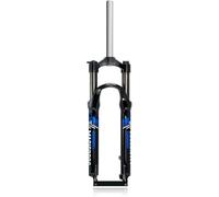 Forcella Ammortizzata per Mountain Bike da 26, 27,5 e 29 Pollici, Escursione della Molla Dritta da 1-1/8", Freno a Disco da 100 mm, Anteriore Meccanico, 9 * sgancio rapido Manuale (Nero Blu, 26")